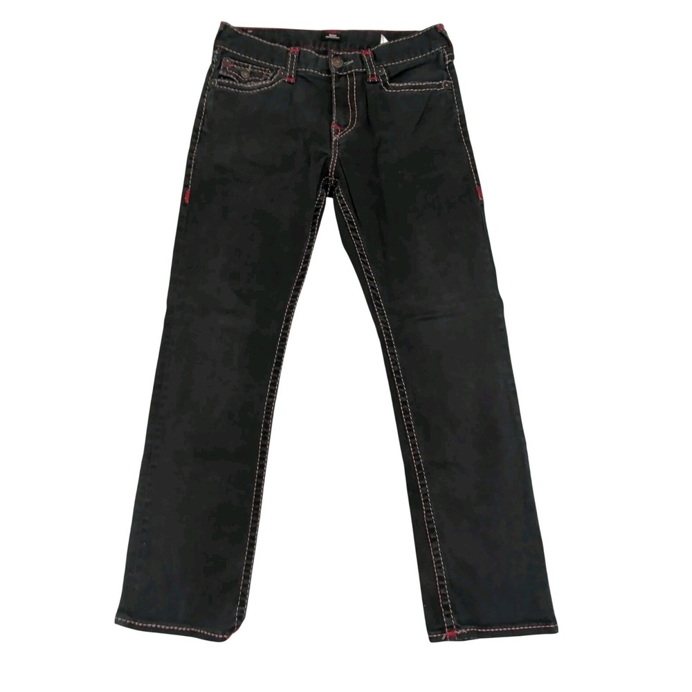True Religion Jeans Mens 34x32 Ricky Relaxed Straight Super T Pik Stitch Flaps